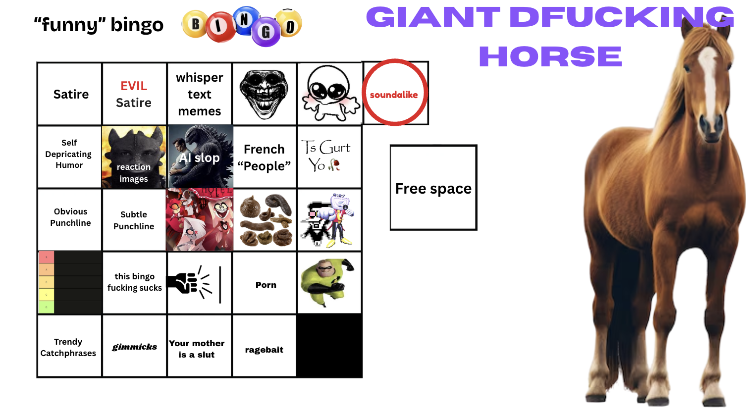 funnybingo Blank Meme Template