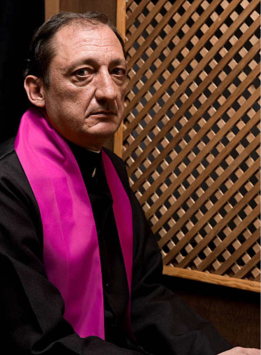 High Quality Priest confessing doubtful / serious Blank Meme Template