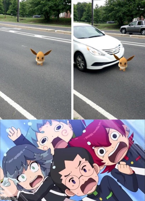 Eevee, watch out!!! | image tagged in eevee,oh no | made w/ Imgflip meme maker