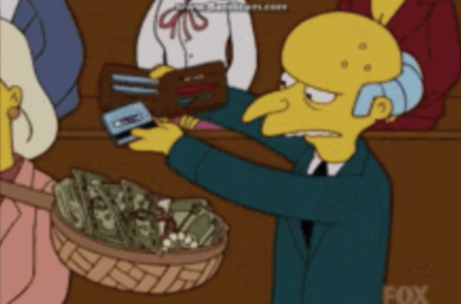 Homer Collecting Donations Blank Meme Template