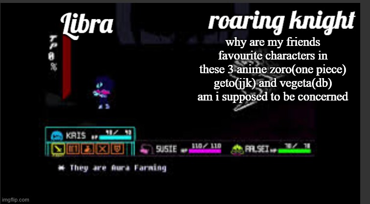 basic and impermanent shared temp | why are my friends favourite characters in these 3 anime zoro(one piece)
geto(jjk) and vegeta(db) am i supposed to be concerned | image tagged in basic and impermanent shared temp | made w/ Imgflip meme maker