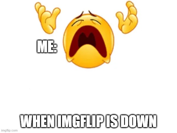 Grr | ME:; WHEN IMGFLIP IS DOWN | made w/ Imgflip meme maker