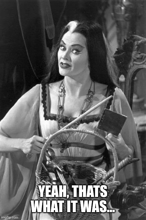 Lilly Munster | YEAH, THATS WHAT IT WAS... | image tagged in lilly munster | made w/ Imgflip meme maker