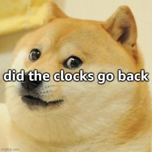 Doge | did the clocks go back | image tagged in memes,doge | made w/ Imgflip meme maker