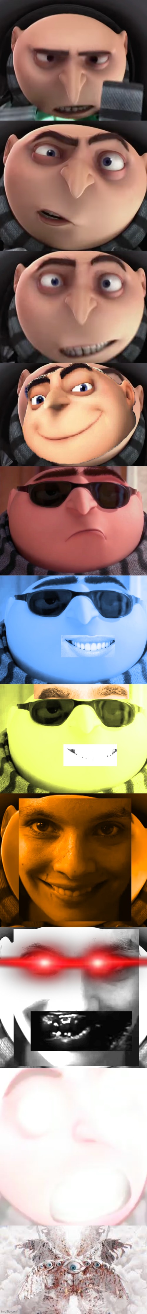 gru becoming canny | image tagged in mr incredible becoming canny to uncanny | made w/ Imgflip meme maker