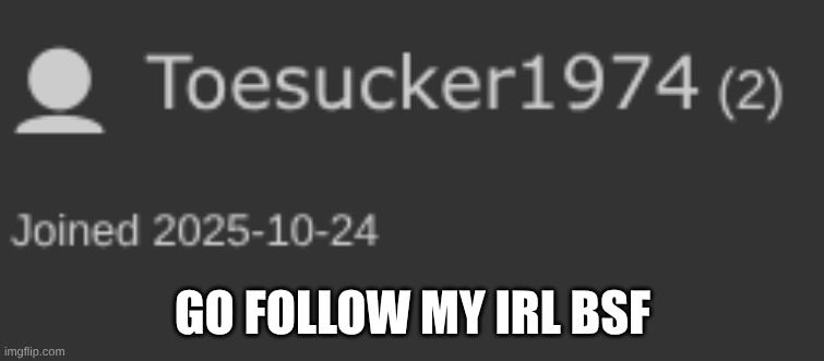 GO FOLLOW MY IRL BSF | made w/ Imgflip meme maker