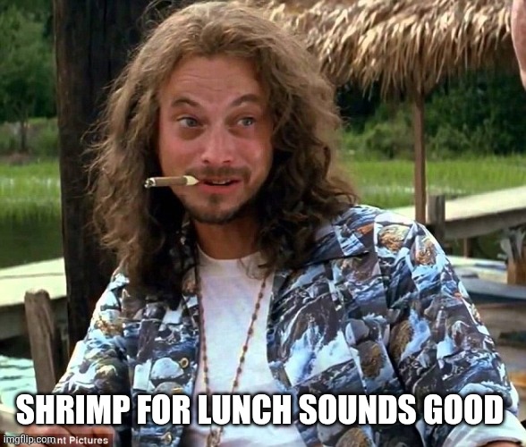 Lt lieutenant Dan Forrest Gump Gary Sinise | SHRIMP FOR LUNCH SOUNDS GOOD | image tagged in lt lieutenant dan forrest gump gary sinise | made w/ Imgflip meme maker
