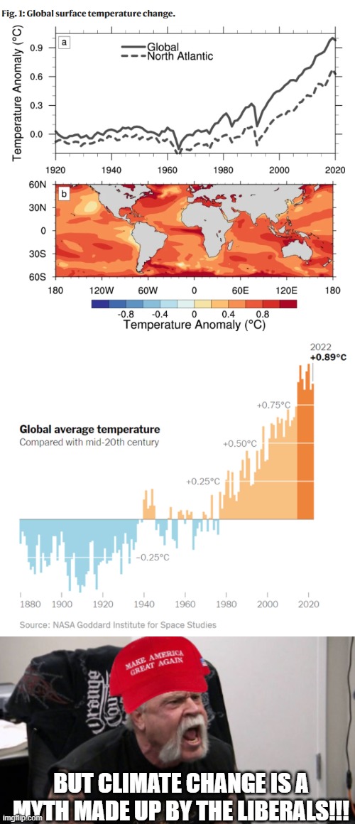 Maga idiots don't know what Hydrogen Peroxide , a Boson or what Glaciers are | BUT CLIMATE CHANGE IS A MYTH MADE UP BY THE LIBERALS!!! | image tagged in maga idiot,climate change,global warming | made w/ Imgflip meme maker