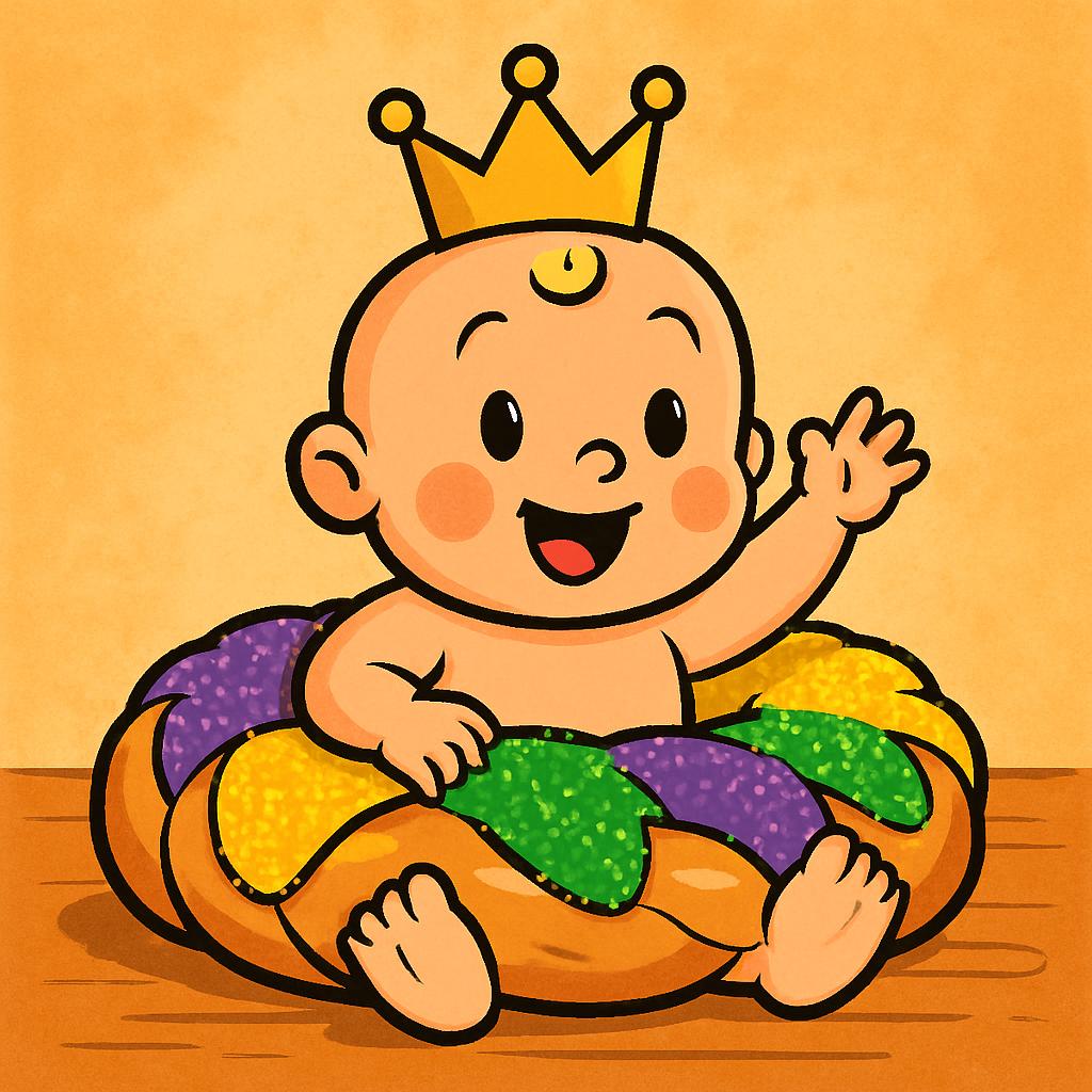 King cake baby Blank Meme Template