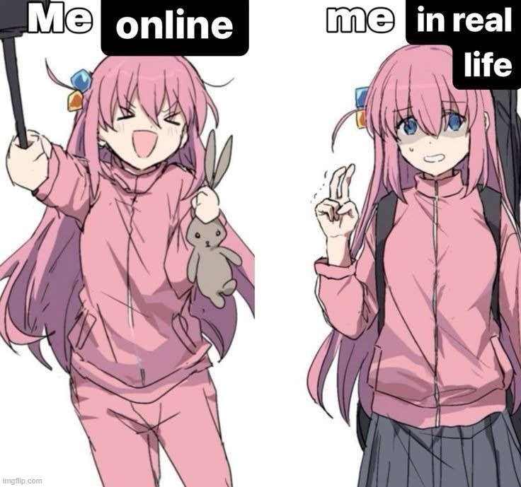 bocchi is literally me fr | image tagged in btr,memes,anime | made w/ Imgflip meme maker