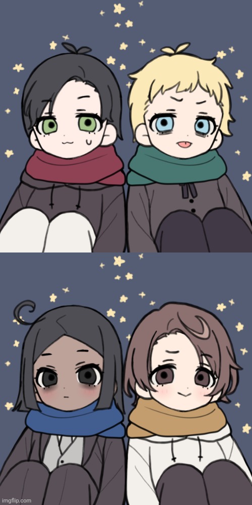 Nvm My Little Shits, They Are Adorable | image tagged in picrew,supernatural,archangels,look at my adorable little fucks,theyre chaotic asf,you will love them | made w/ Imgflip meme maker