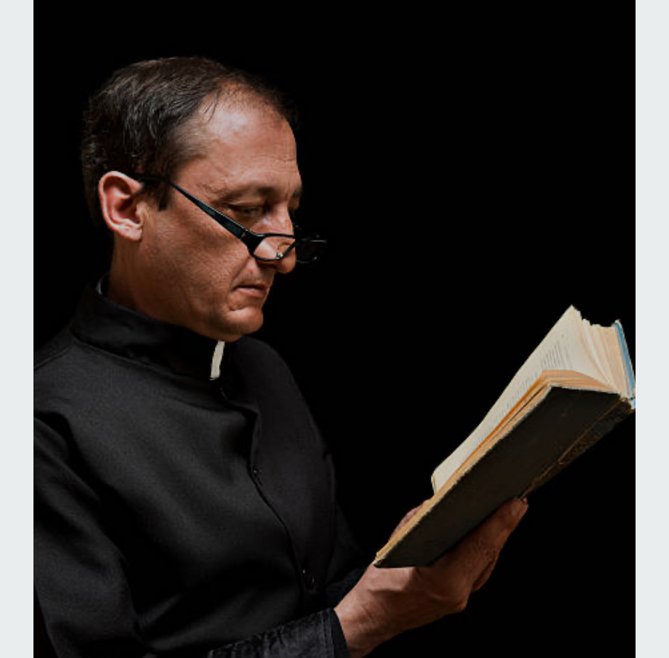 Priest reading Blank Meme Template
