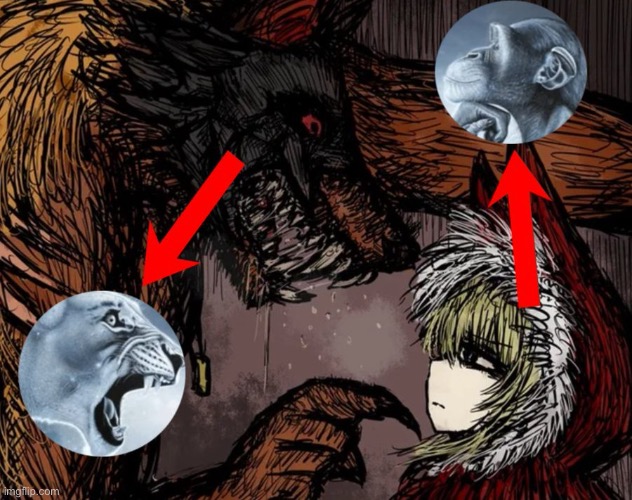 image tagged in aura,dumb lion,smart monkey,black souls,memes,shitpost | made w/ Imgflip meme maker