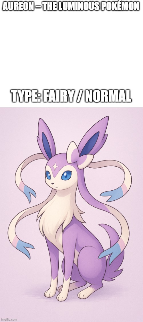 new fakemon | AUREON – THE LUMINOUS POKÉMON; TYPE: FAIRY / NORMAL | image tagged in pokemon,fakemon | made w/ Imgflip meme maker