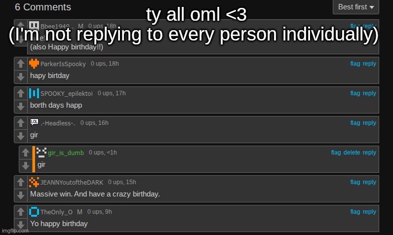 ty all oml <3
(I'm not replying to every person individually) | made w/ Imgflip meme maker