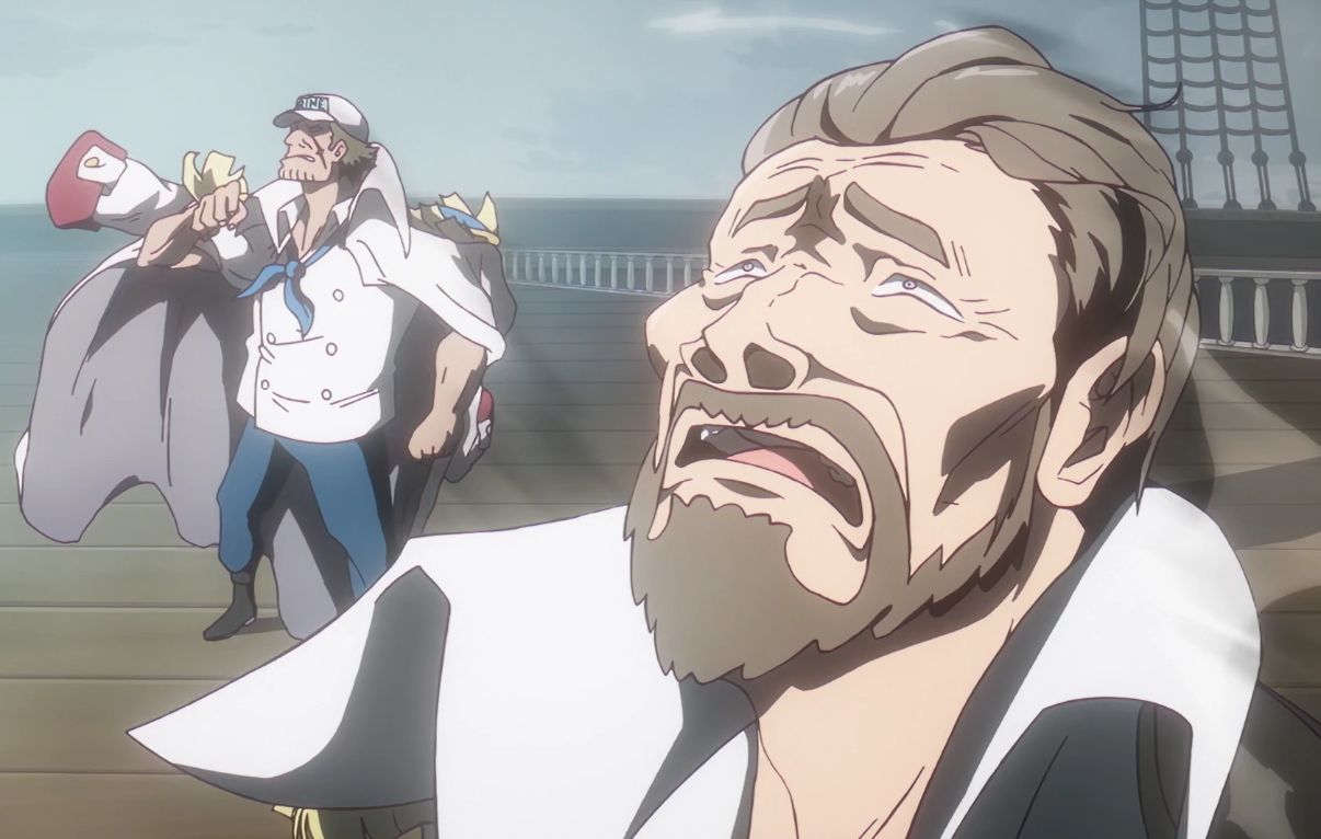 Williem Dafoe as One Piece Marine Blank Meme Template