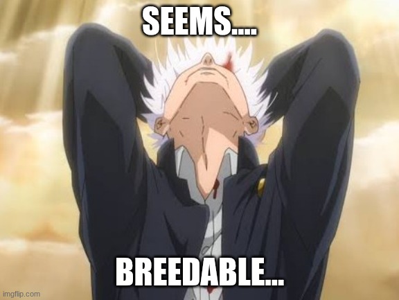 SEEMS.... BREEDABLE... | image tagged in gojo back shots | made w/ Imgflip meme maker