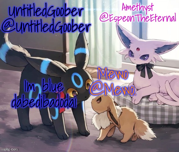 Im blue dabedibadodai | image tagged in untitledgoober mewo amethyst shared temp | made w/ Imgflip meme maker