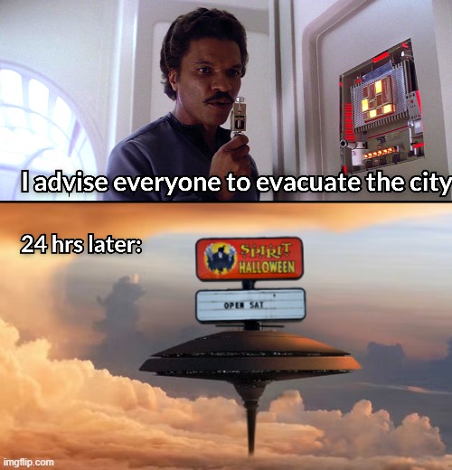 Bespin Halloween | image tagged in star wars,the empire strikes back | made w/ Imgflip meme maker