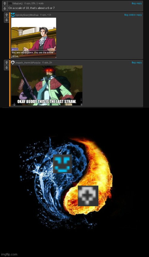 people have mixed feelings about this "issue" | image tagged in yinyang | made w/ Imgflip meme maker