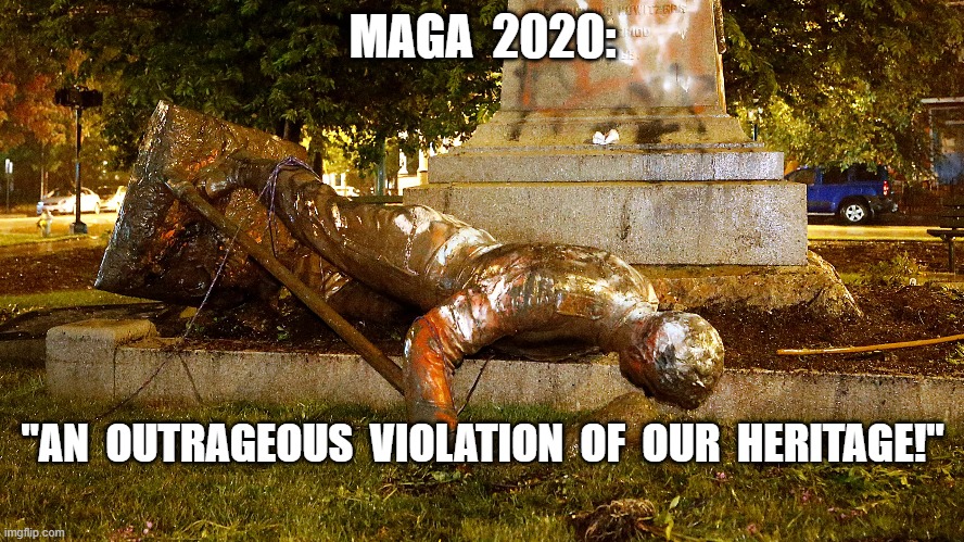 Heritage Foundation 1 | MAGA  2020:; "AN  OUTRAGEOUS  VIOLATION  OF  OUR  HERITAGE!" | image tagged in maga | made w/ Imgflip meme maker