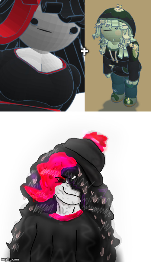 c0p did a really good job at combining Claire and Mora together | + | image tagged in mora | made w/ Imgflip meme maker