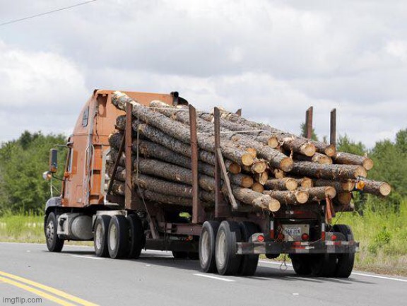 image tagged in log truck nope final destination | made w/ Imgflip meme maker