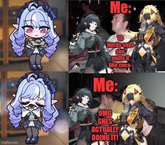 Vivian being a yandere like always | image tagged in zenless zone zero | made w/ Imgflip meme maker