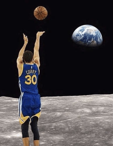 Curry on the moon Blank Meme Template