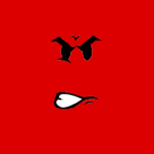 angry red roblox face Blank Meme Template