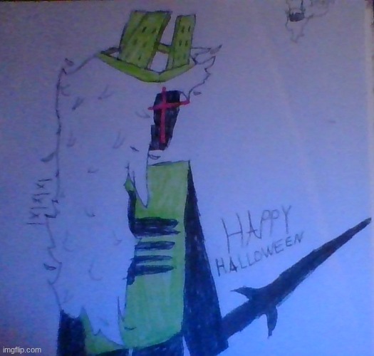 Here's some art I drew for Halloween | image tagged in art,halloween,forsaken | made w/ Imgflip meme maker