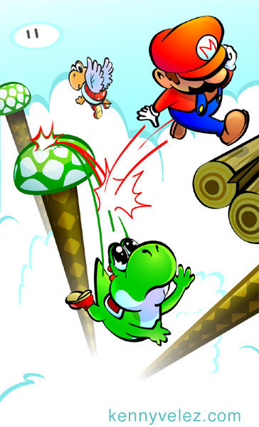 High Quality Mario sacrificing Yoshi Blank Meme Template