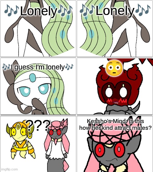 The 4 Mythicals: Melody's Mating Dance.mp3 | image tagged in comic,the 4 mythicals,kage and melody,kessho and chip,i have no clue anymore | made w/ Imgflip meme maker