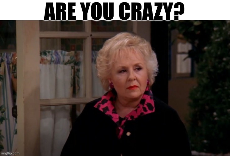 Are You Crazy? | ARE YOU CRAZY? | image tagged in chrisjoines1 | made w/ Imgflip meme maker
