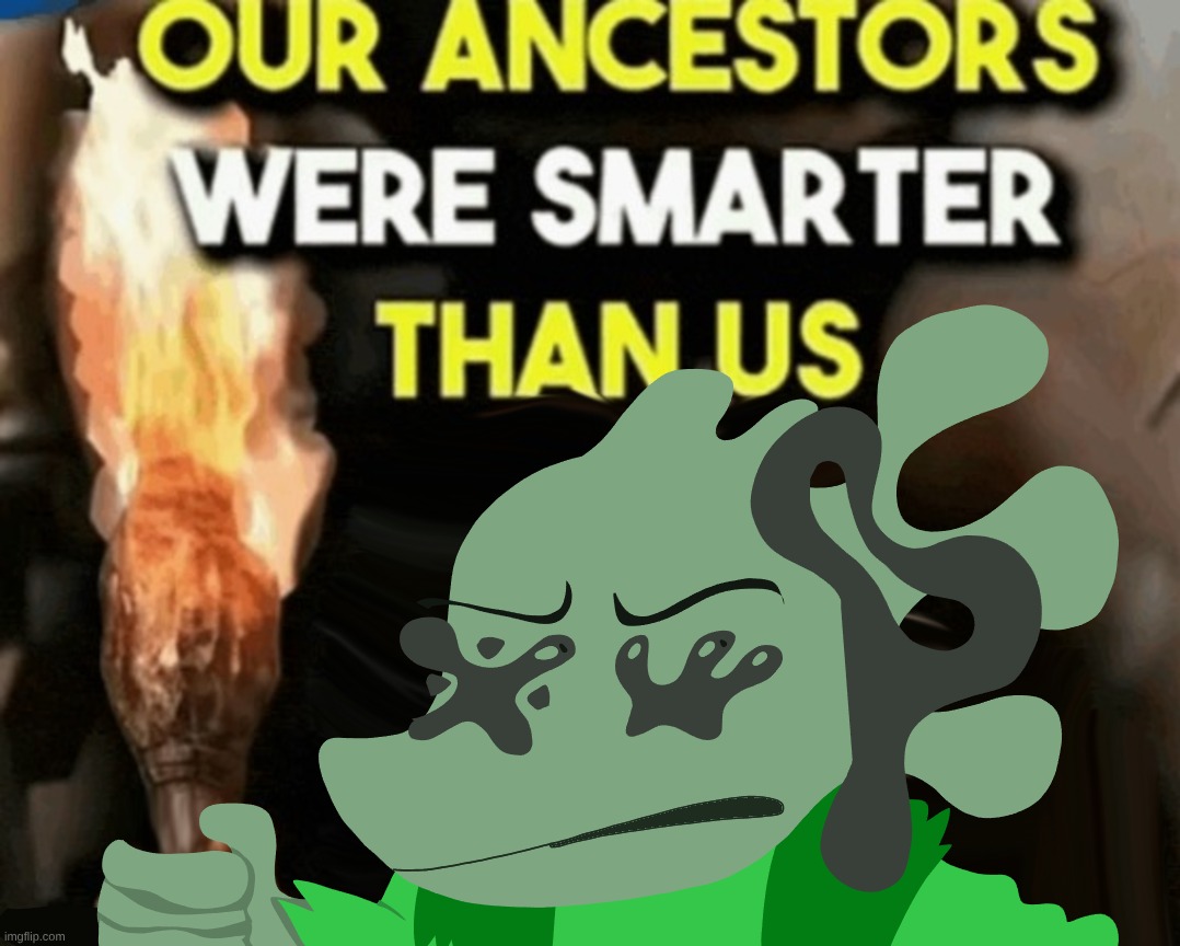 Our ancestors were smarter than us (caveman zap) Blank Meme Template