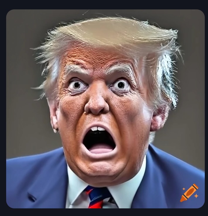 Scared Trump Blank Meme Template