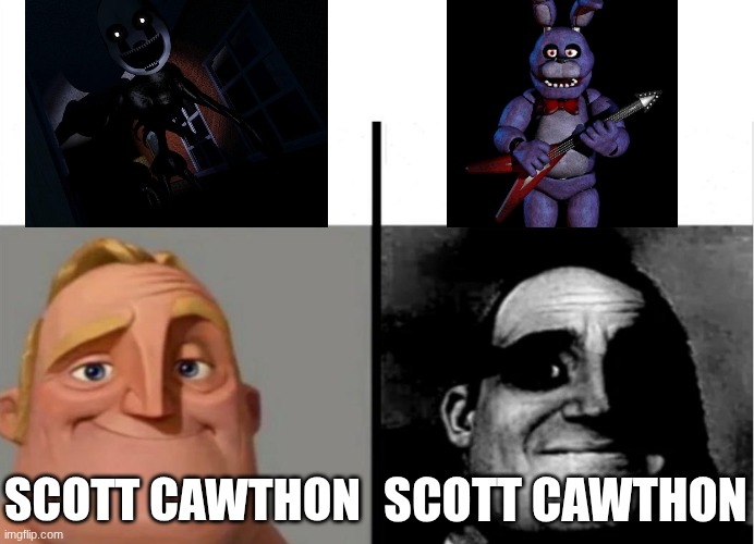 Insert Clever Title Here | SCOTT CAWTHON; SCOTT CAWTHON | image tagged in teacher's copy,fnaf | made w/ Imgflip meme maker