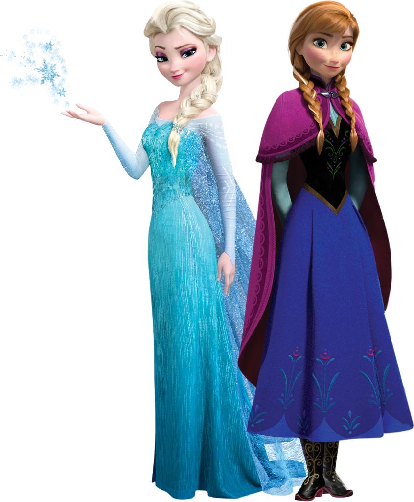 Anna and Elsa (Frozen) PNG Blank Meme Template