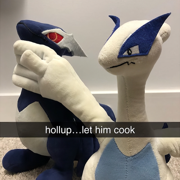 High Quality Let him cook Lugia and Shadow Lugia Blank Meme Template