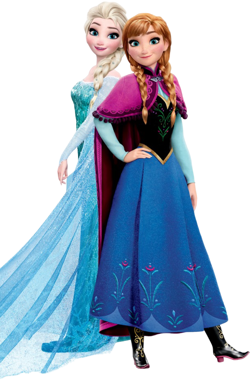 Anna and Elsa (Frozen) PNG Blank Meme Template