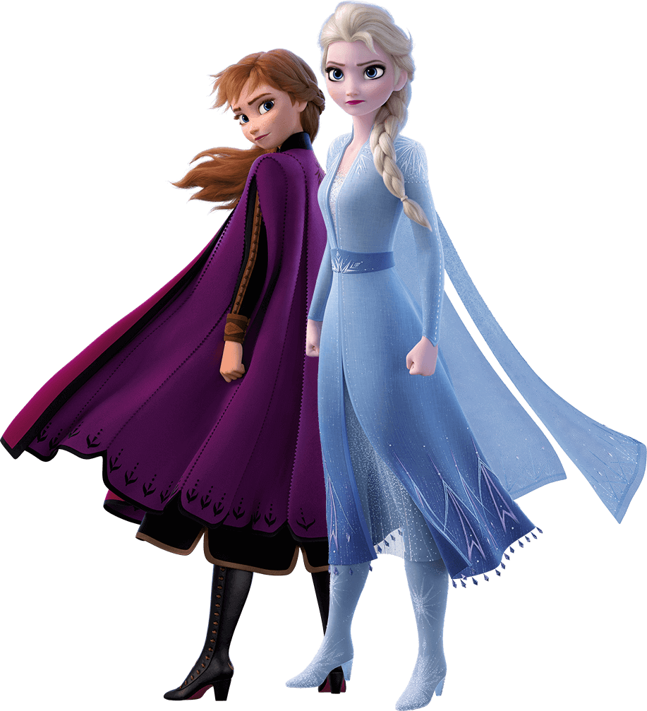 Anna and Elsa (Frozen II) PNG Blank Meme Template