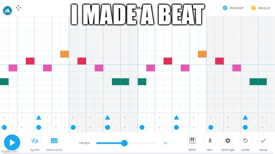 idk I need thoughts on it beat in comments. | I MADE A BEAT | image tagged in help | made w/ Imgflip meme maker
