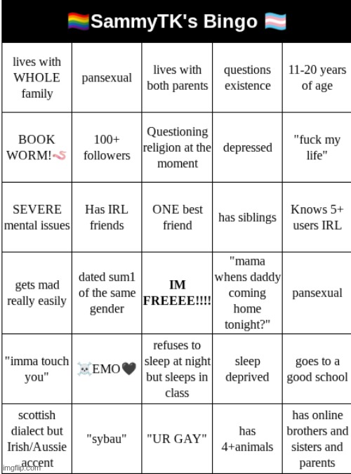 MADE A NEW BINGO? | image tagged in sammytk's bingo | made w/ Imgflip meme maker