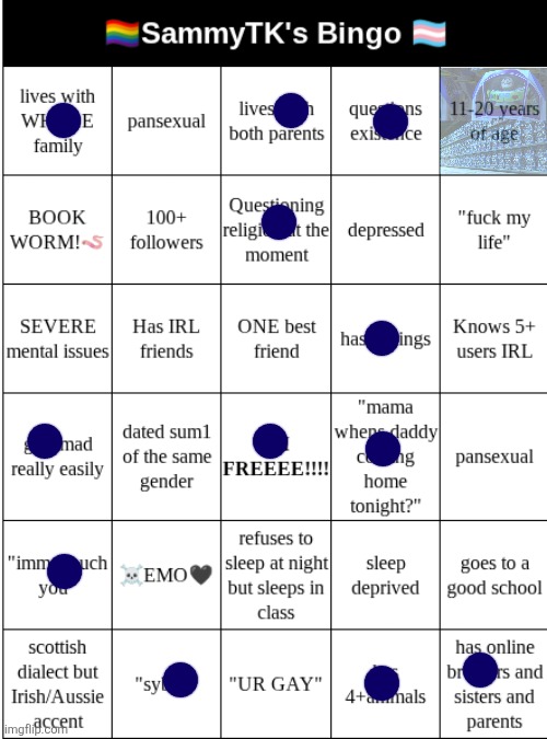 SAMMYTK's BINGO | image tagged in sammytk's bingo | made w/ Imgflip meme maker