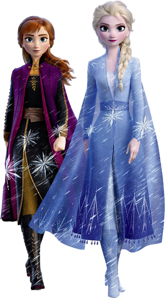 Anna and Elsa (Frozen II) PNG Blank Meme Template