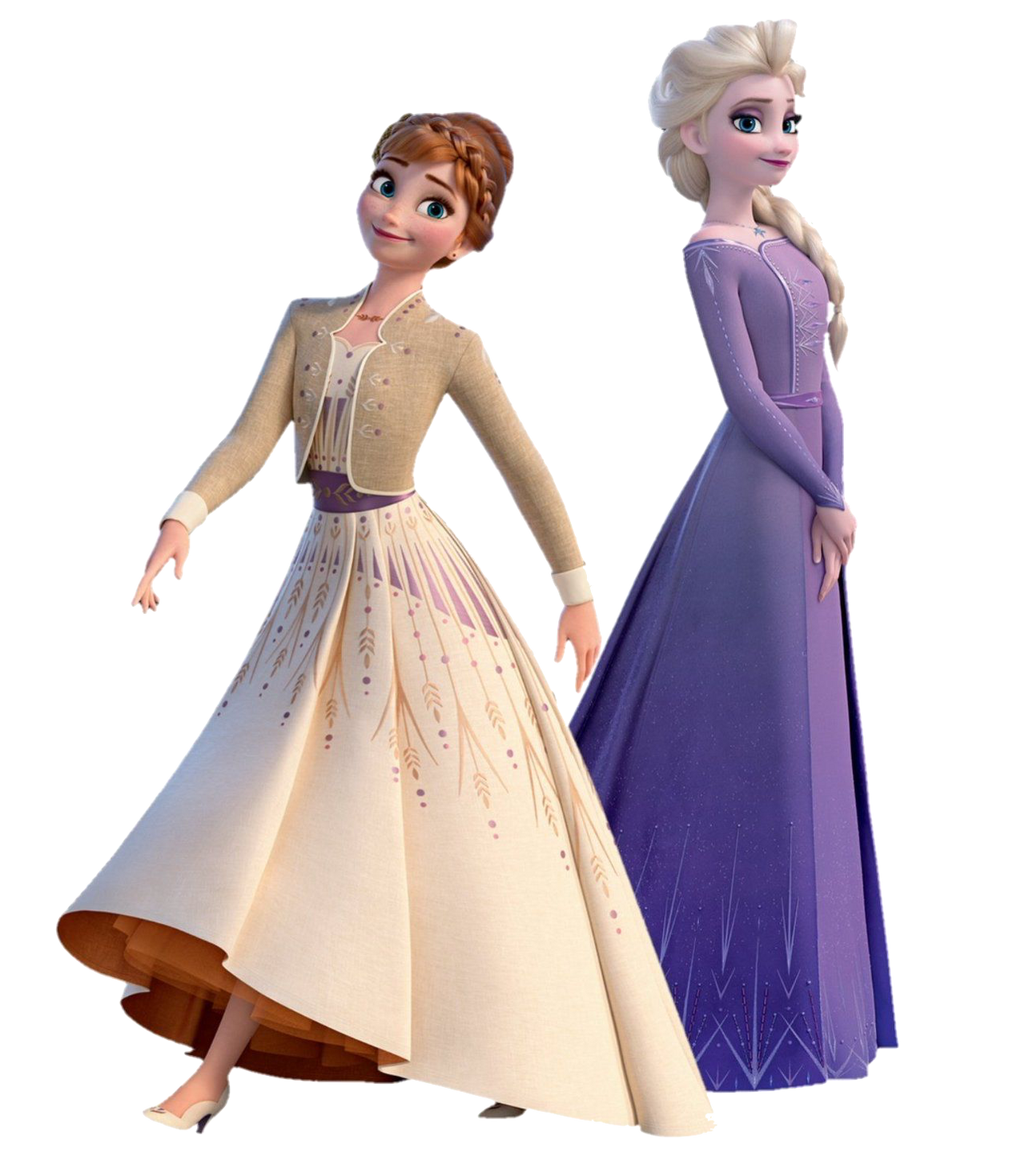 Anna and Elsa (Frozen II) PNG Blank Meme Template