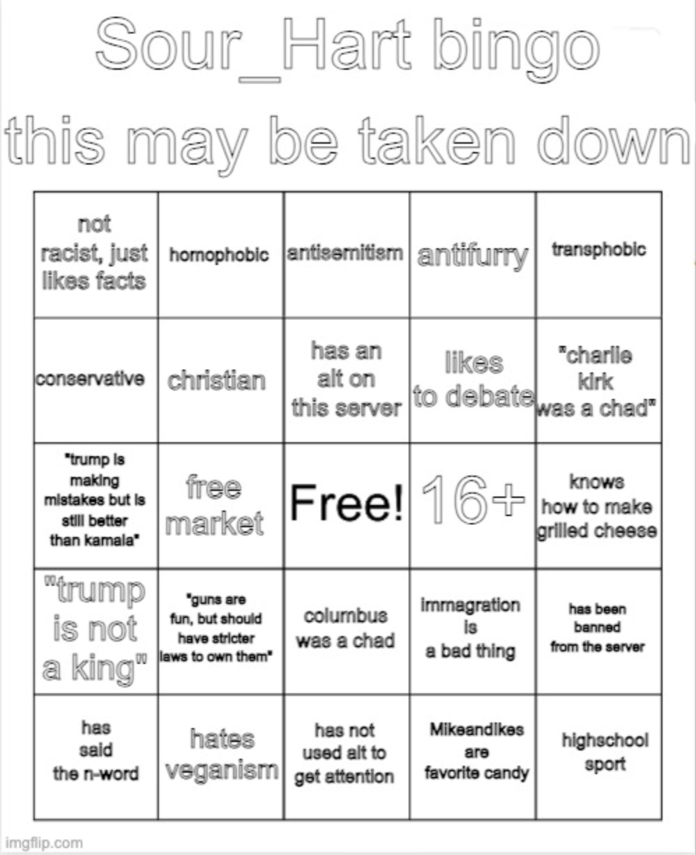 High Quality Sour_Hart bingo Blank Meme Template