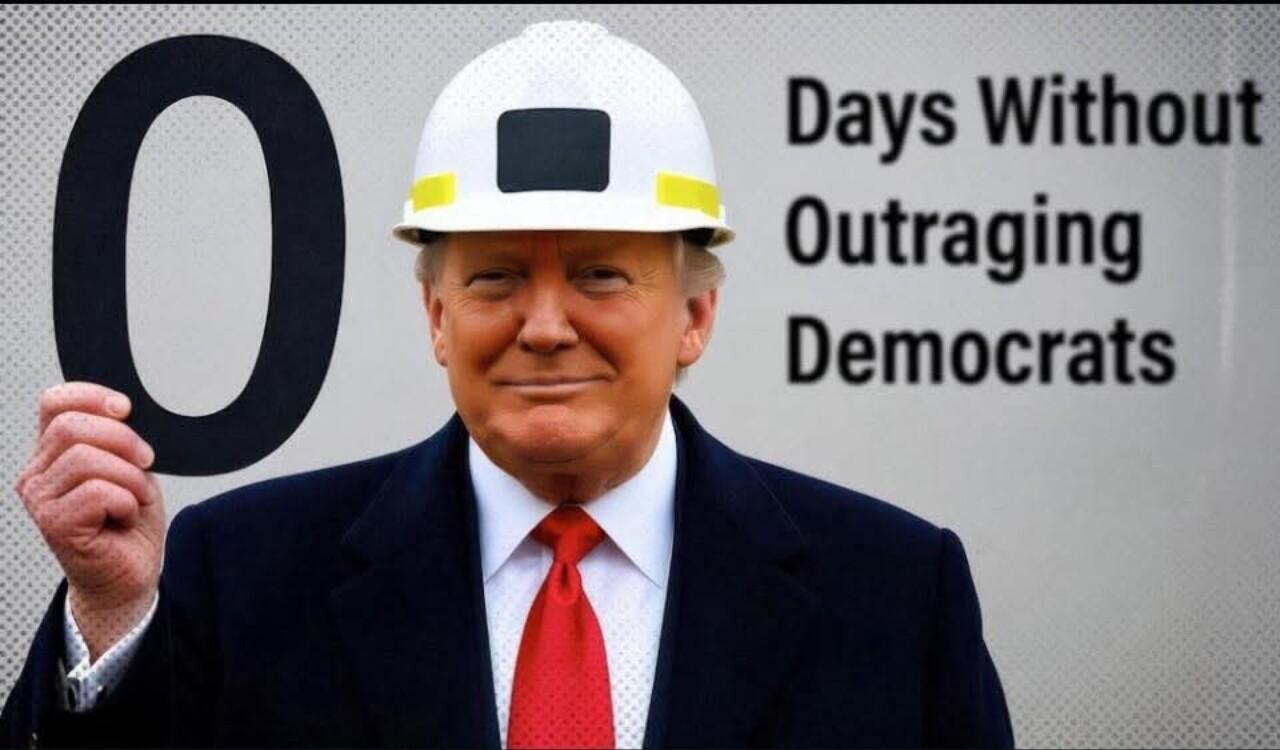 Trump outraging Democrats Blank Meme Template