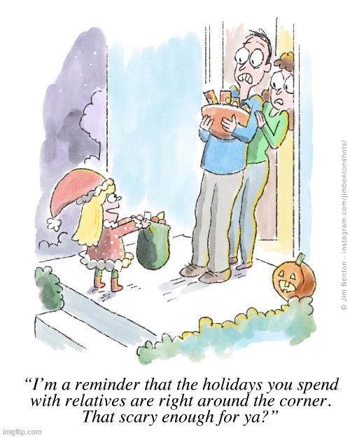 image tagged in halloween,trick or treat,christmas,santa claus,holidays,scary | made w/ Imgflip meme maker