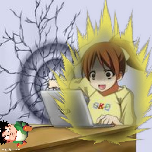 Anime wall punch | image tagged in anime wall punch | made w/ Imgflip meme maker